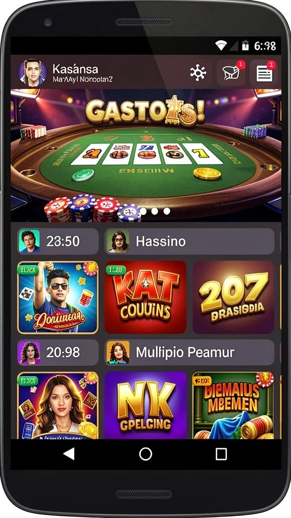 Gambaran grafis yang menawan dari level baru.