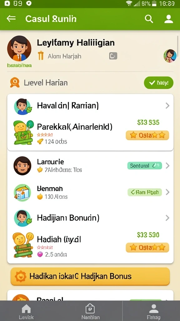 Tampilan antarmuka aplikasi yang user-friendly.