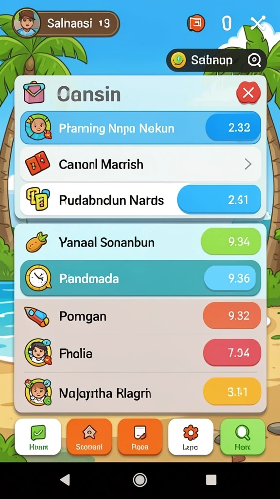 Tampilan menu utama yang menarik dan mudah dinavigasi.