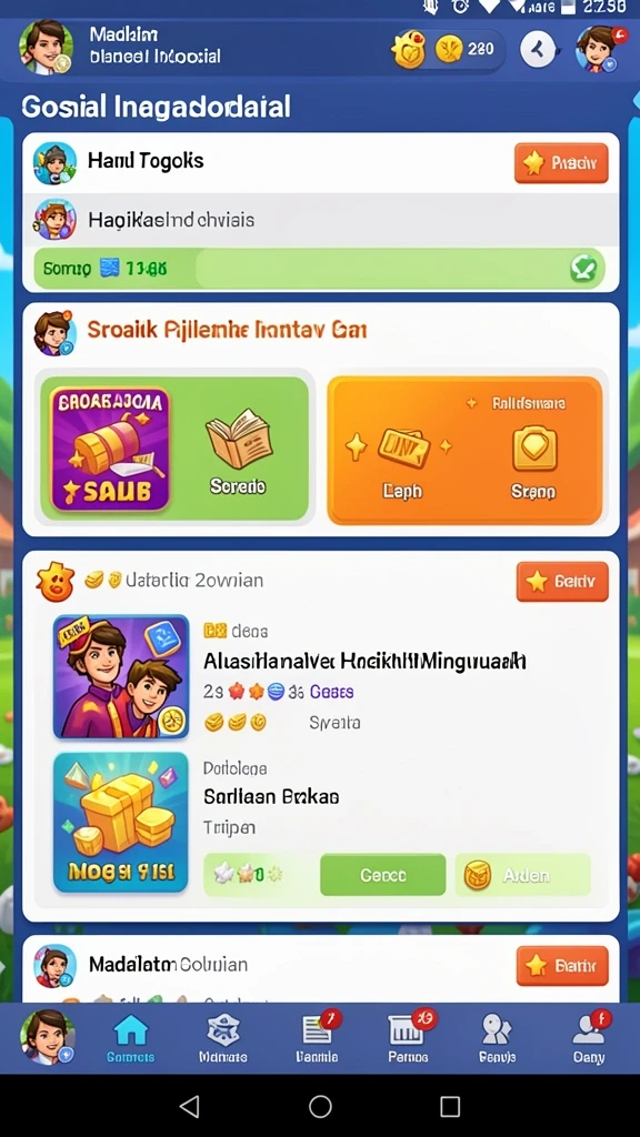 Tampilan utama aplikasi CR7VIP yang menarik.