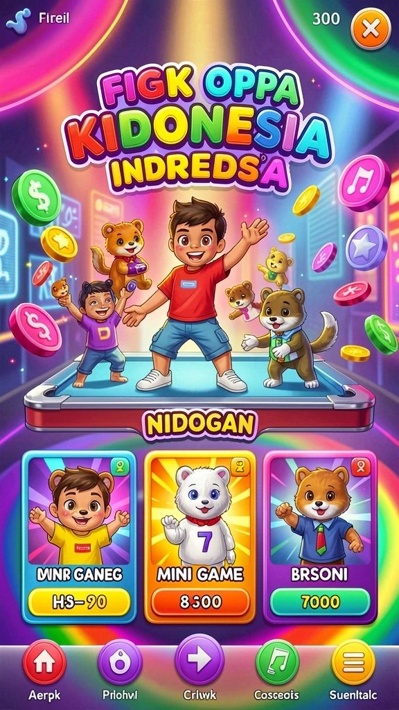 Lingkungan fantastis yang menawan dan penuh warna.