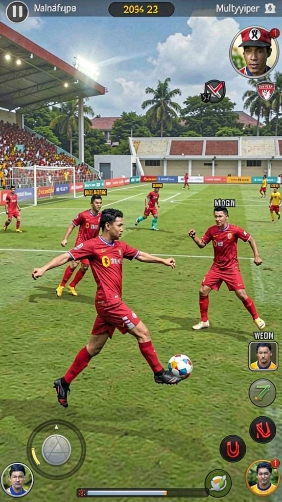 Tampilan karakter yang menawan dan berwarna.