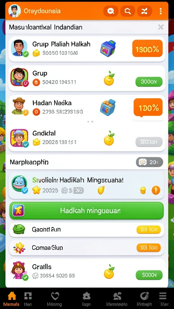 Mode permainan seru yang bisa dipilih sesuai keinginan.