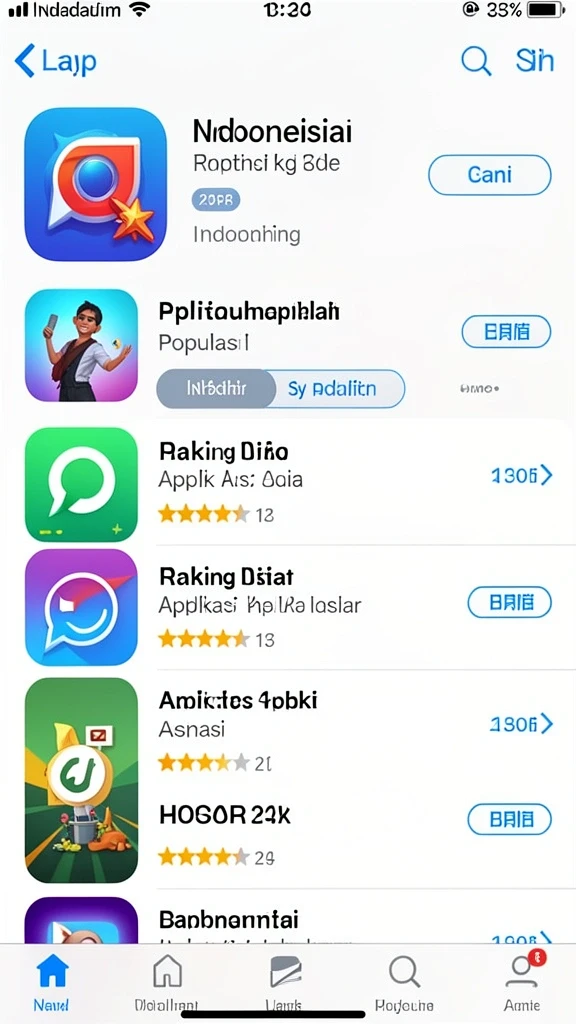 Tampilan menu utama yang menarik dan user-friendly.